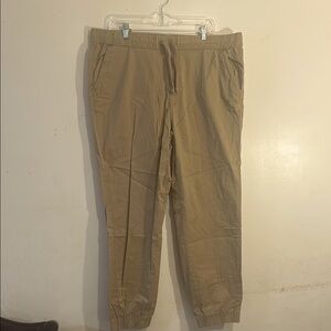COPY - Sonoma sz XL Tan Joggers with Lightweight Cotton Blend and Tapered Fit